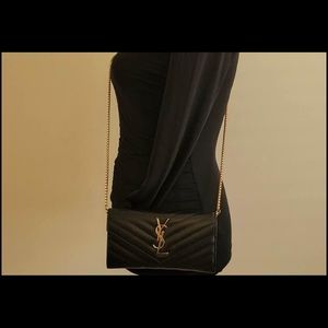 Ysl caviar lether flap crossbody